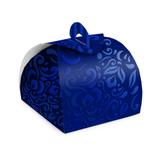 24 Caixas Bem Casado Valise Relevo Azul Marin Dec. Festas - Cromus