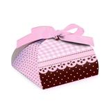 24 Caixas Bem Casado Viena Renda Rosa/Marrom Dec. Festas - Cromus