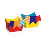 24 Forminhas Cachepot de Papel Doces Com Bandeirinhas 3x3cm - Cromus