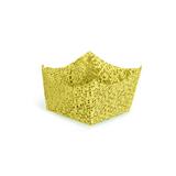 24 Forminhas Doce Cachepot Tela de Juta Ouro Dec. Festas - Cromus