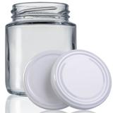 24 Potes De Vidro Belém 240 Ml Com Tampa Branca + Lacre - Empório pack