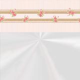 25 Saco Poli Transp. 45X59Cm Floral Bege Barrado - Cromus