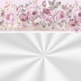 25 Saco Poli Transp. 45X59Cm Flores Rosa Barrado - Cromus