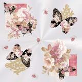 25 Saco Poli Transp. 52X70Cm Floral Rosa/Preto - Cromus