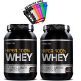 2x 100% Whey Hiper Pure 900g Pote - Probiotica + Coq - Probiótica