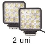 2x Farol De Milha 16 Leds 48w 3000lm 12/24v Off-road Led - Geral