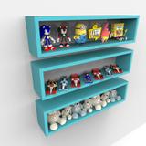 3 Nichos Candy Colors P/ Quarto Organizador Coleções 60cm - Eita! casa perfeita