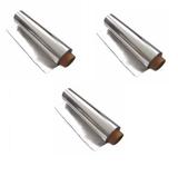 3 Rolos Bobina Papel Aluminio 30cm X 100 Metros Grande - Inoven