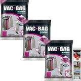 3 Sacos À Vácuo Vac Bag Ordene Hang C/ Gancho 70x120 + Bomba