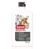 3 un Shampoo para Alergias Peróxido de Benzoila para Cachorro, Gato, Cavalo, Bactericida Seborreico Novapiel Sanol 500ml