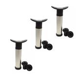 3 Unidades Kit Bomba A Vácuo Para Vinho Com 2 Rolhas Tampa - Universal vendas