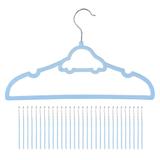 30 Cabides De Carrinho Veludo Slim Ultra Fino Aveludado Infantil Azul K-C123 - Kelter