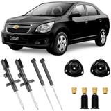 4 Amortecedor Cobalt 2012 a 2015 Dianteiro Traseiro Nakata e Kit