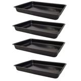 4 Assadeiras Esmaltada Forma Retangular Forma de Bolo 38cm Cozinha - Nacional