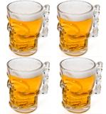 4 Canecas Caveira 510ml - Skull Lyor Rock Style