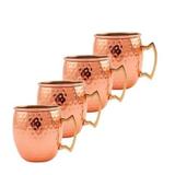 4 Mini Canecas Shot 60ml Inox Cor Cobre Moscow Fracalanza