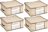 4 Organizadores Tnt Caixa Closet Roupa Cama Edredom Toalha 44cm - Home