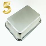5 Bandejas Inox Clinica Médica 30x20x4cm Procedimento Hospitalar - Sistole