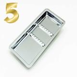 5 Bandejas Inox Médico Dentista 22x09x1,5cm C/06 Divisões Hospitalar