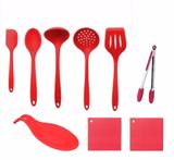 5 Colheres Silicone Maciços Não Risca Panelas + Utensílios - Clink