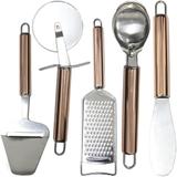 5 Utensílios Cook Style Cor Cobre Espátula Ralador Cortador - Mimo style