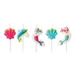 5 Velas 2D Aniversário Sereia Decoração Festas - Cromus