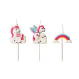 5 Velas 2D Aniversário Unicórnio Decoração Festas - Cromus