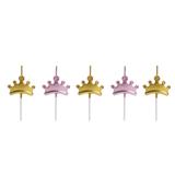 5 Velas 2D Coroa Reinado Da Princesa Decoração Festas - Cromus
