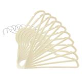 50 Cabides De Veludo Slim Ultra Finos Aveludados Bege Kelter K-C113