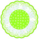50 Embalagens Folha Poli Redondo 38Cm Floral Arabesco Verde - Cromus