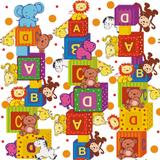 50 Saco Perolado P/Presente 10X14Cm Zoo Cubo Infantil - Cromus