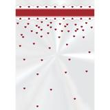 50 Sacos Poli Transp. 10X14Cm Cute Corações Vermelho - Cromus