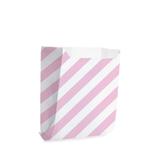 50 Saquinho P/Lanche Listras Rosa Bebe M Dec. Festas - Cromus