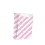 50 Saquinho P/Lanche Listras Rosa Bebe P Dec. Festas - Cromus
