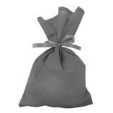 50 Saquinhos Sacolinhas Tnt 15x23 Cinza Com Fita De Cetim Cinza - Upontocom