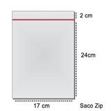 500 Sacos Saquinho Zip Lock 17x24 Envio De Nota Fiscal - Talge
