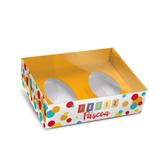 6 Caixa Ovo De Colher Pascoa 50G Ovos Feliz Pascoa Colorido - Cromus pascoa