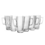 6 Canecas De Cappuccino Café 370ml Transparente - Casa linda