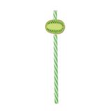 6 Canudos Plastico C/Pick Kiwi Dec. Festas - Cromus