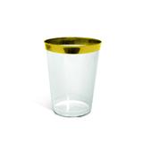 6 Copo Ouro 200ml Decoração Festas - Cromus
