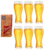 6 copos budweiser litografados de 400ml - Embalagem individual - Ambev