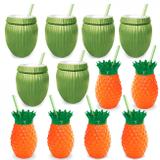 6 Copos Coco 800 Ml + 6 Copos Abacaxi 500 Ml Injetemp