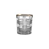 6 Copos de Cristal Para Whisky 260 ml Liverpool Gold Rim LHermitage