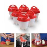 6 Copos Silicone Ovo Fogão Egglettes Duro Cooking Copo Ovos