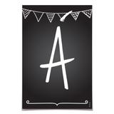 6 Letras Á P/Faixa Decorativa Lousa Dec. Festas - Cromus