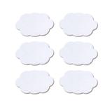 6 Mini Lousas Adesivas Nuvens Branco Decoração Festas - Cromus