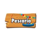 6 Placas De Sinalização Pescaria 37,2X17 Festa Junina - Cromus