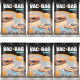 6 Sacos À Vácuo Vac Bag Ordene Grande 55x90 Protetor Roupas