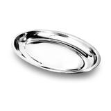6 Travessas Funda Oval Inox 25cm porção comida servir salada Ke Home 3102-25KH