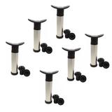 6 Unidades Kit Bomba A Vácuo Para Vinho Com 2 Rolhas Tampa - Universal vendas